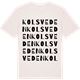 Vintage White t-shirt med Kolsveden ordlek t-shirt