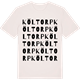 Vintage White t-shirt med Költorp ordlek t-shirt