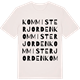 Vintage White t-shirt med Kommisterjorden ordlek t-shirt