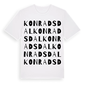 Konradsdal ordlek t-shirt – ekologisk bomull t-shirt från Pinshirt