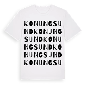 Konungsund ordlek t-shirt – ekologisk bomull t-shirt från Pinshirt