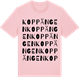 Pink Cotton t-shirt med Koppängen ordlek t-shirt