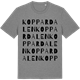 Mid Heather Gray t-shirt med Koppardalen ordlek t-shirt