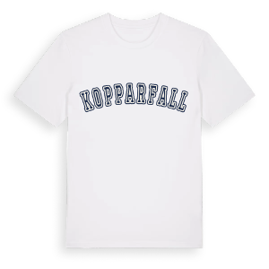 Kopparfall college t-shirt – ekologisk bomull t-shirt från Pinshirt