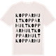 Vintage White t-shirt med Kopparhult ordlek t-shirt