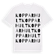 White t-shirt med Kopparhult ordlek t-shirt