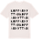 Vintage White t-shirt med Kopparhyttan ordlek t-shirt
