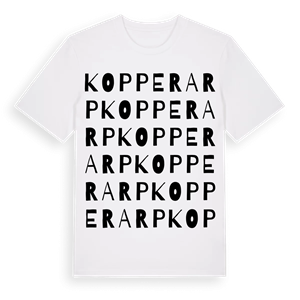 Kopperarp ordlek t-shirt – ekologisk bomull t-shirt från Pinshirt