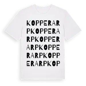 Kopperarp ordlek t-shirt – ekologisk bomull t-shirt från Pinshirt