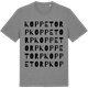 Mid Heather Gray t-shirt med Koppetorp ordlek t-shirt