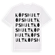 White t-shirt med Köpshult ordlek t-shirt