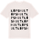Vintage White t-shirt med Köpshult ordlek t-shirt