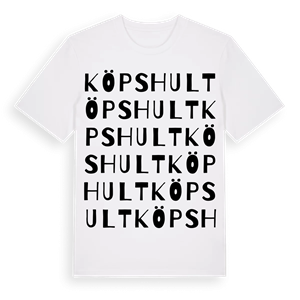 Köpshult ordlek t-shirt – ekologisk bomull t-shirt från Pinshirt