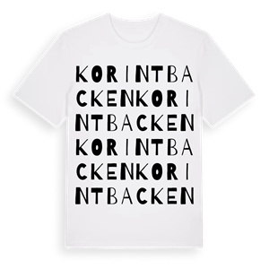 Korintbacken ordlek t-shirt – ekologisk bomull t-shirt från Pinshirt