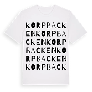 Korpbacken ordlek t-shirt – ekologisk bomull t-shirt från Pinshirt