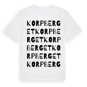Korpberget ordlek t-shirt – ekologisk bomull t-shirt från Pinshirt