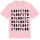 Pink Cotton t-shirt med Korpetorp ordlek t-shirt
