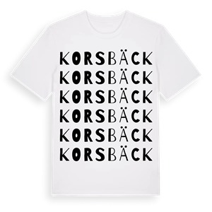 Korsbäck ordlek t-shirt – ekologisk bomull t-shirt från Pinshirt