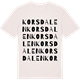 Vintage White t-shirt med Korsdalen ordlek t-shirt