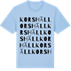 Blue Soul t-shirt med Korshäll ordlek t-shirt
