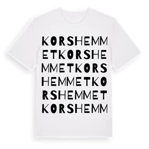 Korshemmet ordlek t-shirt – ekologisk bomull t-shirt från Pinshirt