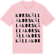 Pink Cotton t-shirt med Korskälla ordlek t-shirt