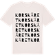 Vintage White t-shirt med Korskäret ordlek t-shirt