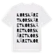 White t-shirt med Korskäret ordlek t-shirt