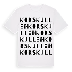 Korskullen ordlek t-shirt – ekologisk bomull t-shirt från Pinshirt