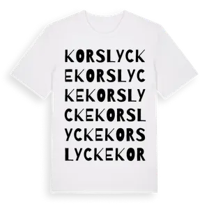 Korslycke ordlek t-shirt – ekologisk bomull t-shirt från Pinshirt