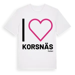 Jag älskar Korsnäs t-shirt stort tryck – ekologisk bomull t-shirt från Pinshirt