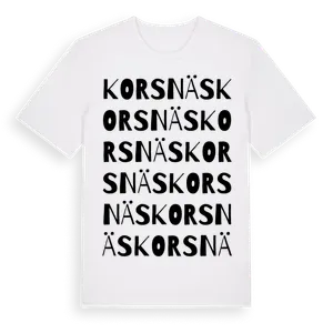 Korsnäs ordlek t-shirt – ekologisk bomull t-shirt från Pinshirt
