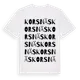 White t-shirt med Korsnäs ordlek t-shirt