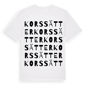 Korssätter ordlek t-shirt – ekologisk bomull t-shirt från Pinshirt