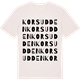 Vintage White t-shirt med Korsudden ordlek t-shirt