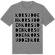 Mid Heather Gray t-shirt med Korsudden ordlek t-shirt