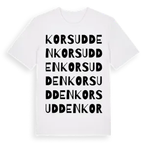 Korsudden ordlek t-shirt – ekologisk bomull t-shirt från Pinshirt