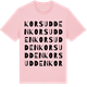 Pink Cotton t-shirt med Korsudden ordlek t-shirt