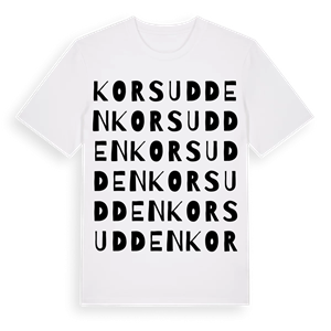 Korsudden ordlek t-shirt – ekologisk bomull t-shirt från Pinshirt