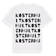 White t-shirt med Kostenhult ordlek t-shirt
