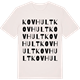 Vintage White t-shirt med Kovhult ordlek t-shirt