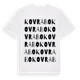 White t-shirt med Kovrabo ordlek t-shirt