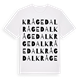 White t-shirt med Krågedal ordlek t-shirt