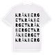White t-shirt med Kråkberget ordlek t-shirt