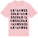 Pink Cotton t-shirt med Kråkmossen ordlek t-shirt