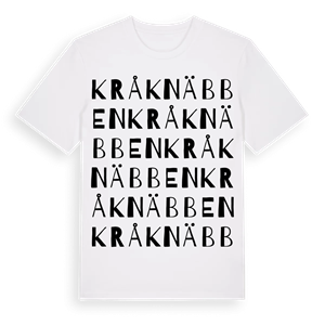 Kråknäbben ordlek t-shirt – ekologisk bomull t-shirt från Pinshirt