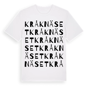 Kråknäset ordlek t-shirt – ekologisk bomull t-shirt från Pinshirt