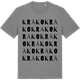 Mid Heather Gray t-shirt med Krako ordlek t-shirt
