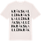 Vintage White t-shirt med Kråkskallen ordlek t-shirt