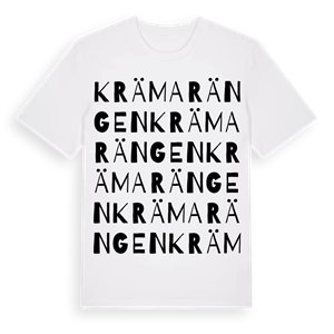 Krämarängen ordlek t-shirt – ekologisk bomull t-shirt från Pinshirt
